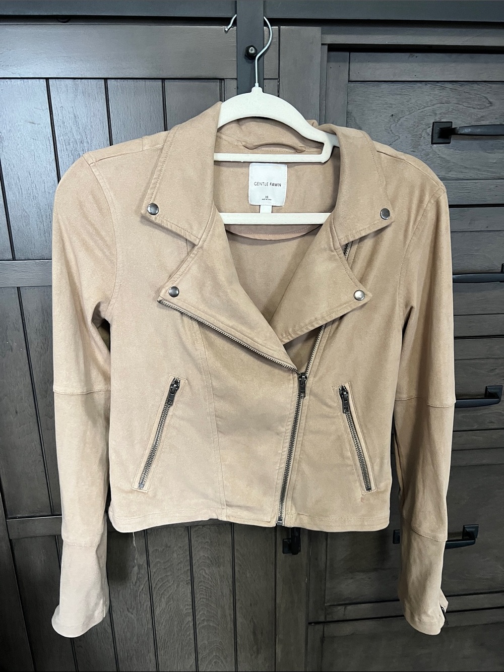 Gentle Fawn Beige Suede Jacket
